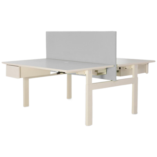 Vepa Benchwerkplek, (2x) 160 X 80 Cm, Wit Blad, Hoogte Instelbaar D.m.v. Handslinger 1