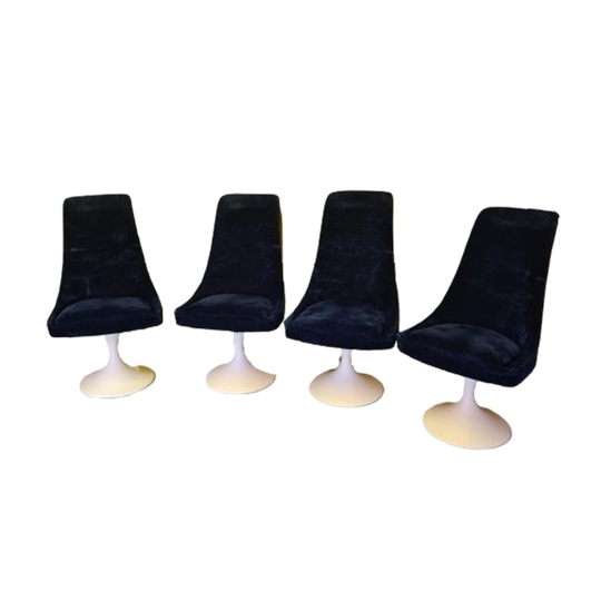 4 Space Age Draaibare Eetkamerstoelen Jaren 70 1