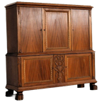 Vintage Wandkast | Highboard | Jaren 50 | Zweden thumbnail 1