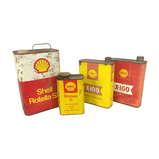 4 Oude Shell Olieblikken 1