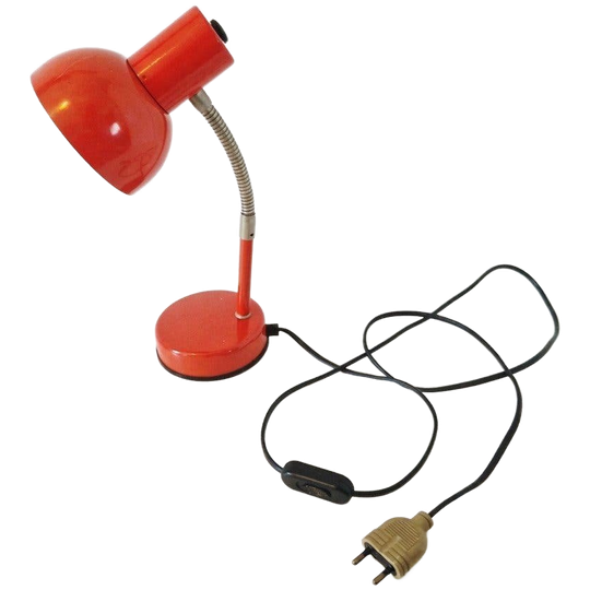 Vintage Bureaulamp Oranje Lamp Jaren 70 Desklight 1