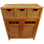 Vintage Rotan/Bamboe Kast, Bohemien thumbnail 1