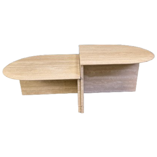 Pair Of Vintage Travertine Coffee Tables Or Side Tables, 1970s 1