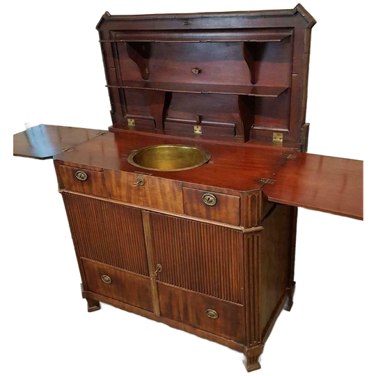 Pracht Antiek Cuba Mahonie Buffet, Wasbuffet, Wasmeubel. 1