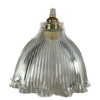 Vintage Lampenkap Holophane Glas Helder thumbnail 1