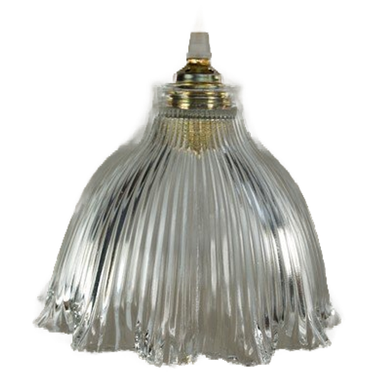 Vintage Lampenkap Holophane Glas Helder 1