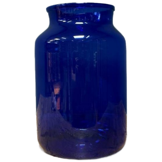 Oude Blauw Glazen Weckpot 1