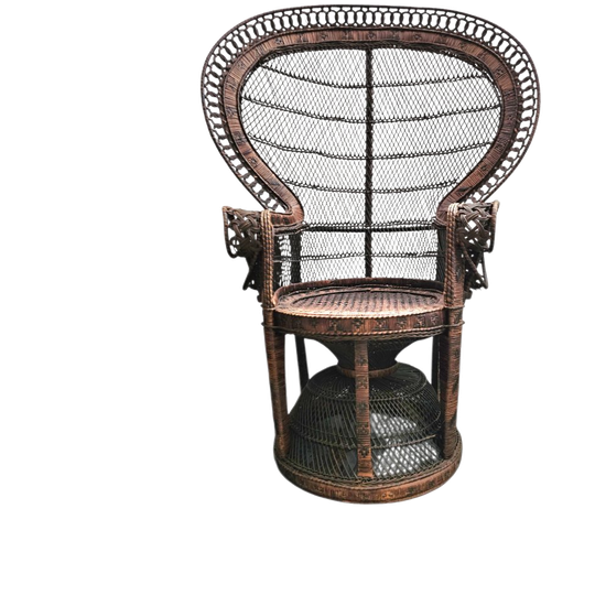 Peacock Emmanuelle Wicker Chair / Kok Maison / 1970s 1