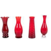Set Of 4 Art Glass Vases By Monica Bratt For Reijmyre, Sweden 1950’S