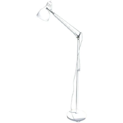 Vloerlamp Met Knikarm Wit