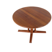 Dyrlund Ronde 1X Verlengbare Eettafel 'Elsborg' Vintage Deens Design