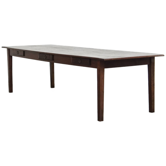 Zeer Charmante En Grote Antieke Franse Boeren Xxl Eettafel Met Een Mooi Patina 1