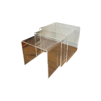 Vintage Design Nesting Tables Plexiglas Set/3