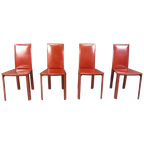 4 Designer Leather Chairs - De Couro Brazil 1980s thumbnail 1