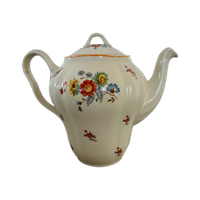 Vintage Porseleinen Bloemen Theepot