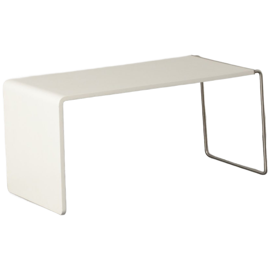 Officenow Bijzettafel, Wit Blad, 100 X 45 Cm, Vaste Hoogte Onderstel 1
