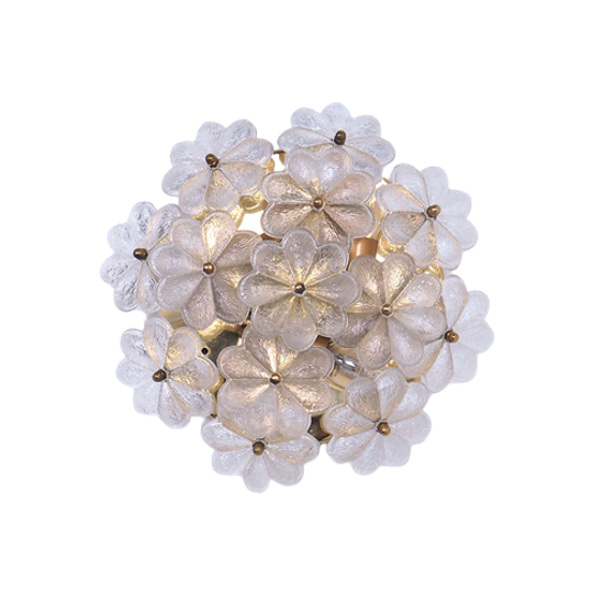 Ernst Palme Kristallen Bloemenlamp, 1970s 1