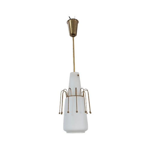 Italiaanse Glazen Hanglamp – Jaren 50 -Nc47