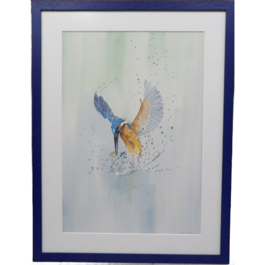Aquarel "ijsvogel" Christine Desender 1
