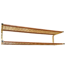 Goudkleurige Wandplank Wandrek Uit Zweden Met Teakhout Nr.5 thumbnail 1