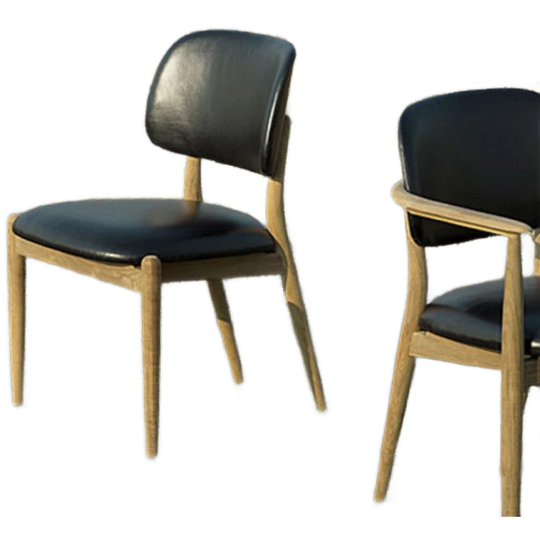 Stellar Works Slow Chair Leer Walnoot Zwart 1