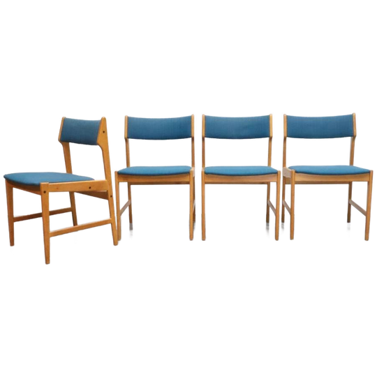 Set Van 4 Vintage Eetkamerstoelen Denemarken 1