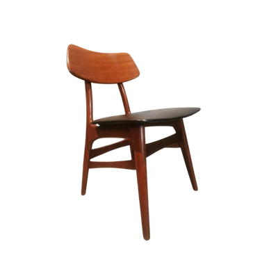 Vintage Jaren '60 Set Van 4 (5) Bako Eetkamerstoelen