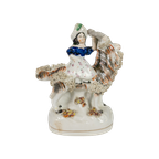 Victorian - Prince Of Wales - Goat - Porselein - Staffordshire - Polychroom - 19E Eeuw thumbnail 1