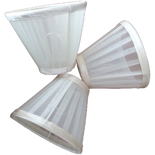 3 X Organza Lampenkappen Wit (ietsje Gebroken Wit ) 1