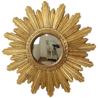 Kleine Sunburst Spiegel Bladgoud Convex Zonnespiegel 25cm