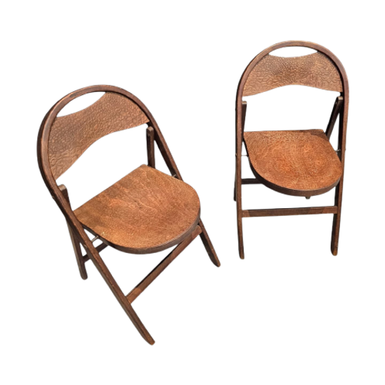 2 X Thonet B751 / Crocodile Print / 1930s 1