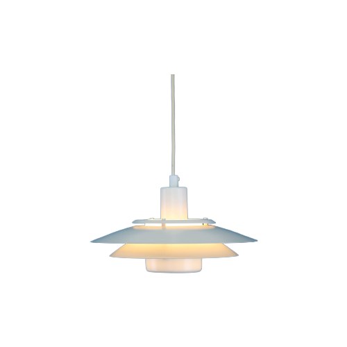 Fantastische Jeka Metaltryk Hanglamp | Deens Ontwerp | Lampje Uit De Jaren 70 | Model Gloria 3030