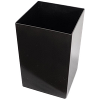Vierkante Prullenbak Segmenti Kartell, Zwart, 40 X 25 Cm