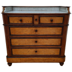 Vintage Frans Dressoir Commode Ladekast Met Marmer Blad 505 thumbnail 1