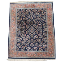 Vloerkleed Met Roze En Donkerblauwe Tinten En Mooie Patronen 257x172cm