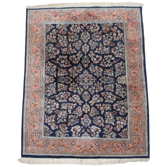 Vloerkleed Met Roze En Donkerblauwe Tinten En Mooie Patronen 257x172cm 1