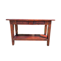 Donker Teakhouten Sidetable, Wandtafel, Console Afm. 120x40c