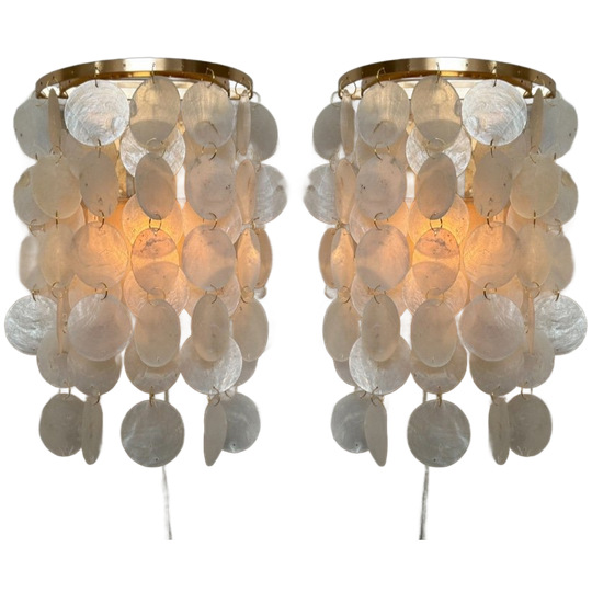 Meerdere Beschikbaar Capiz Schelpen Lampen Wandlampen Goud Frame 1