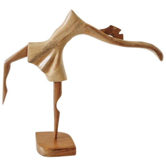 Vintage Houten Beeld Danseres Ballerina 1