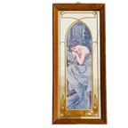 Mucha Artdeco Print Met Spiegel Jaren 70 thumbnail 1