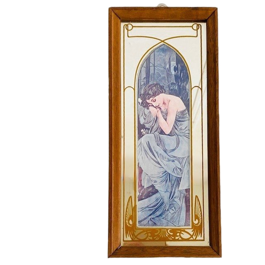 Mucha Artdeco Print Met Spiegel Jaren 70 1
