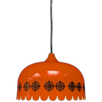 Vintage Oranje Hanglamp, Jaren '60, Deens Design Fog & Mørup thumbnail 1