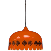Vintage Oranje Hanglamp, Jaren '60, Deens Design Fog & Mørup