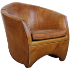 Geweldige, Unieke Vintage Schapenleren Design Fauteuil Van Bart Van Bekhoven thumbnail 1