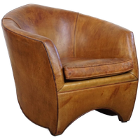 Geweldige, Unieke Vintage Schapenleren Design Fauteuil Van Bart Van Bekhoven