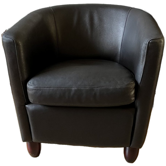 Leren Kuipstoelen : Donkerbruin Leer 1