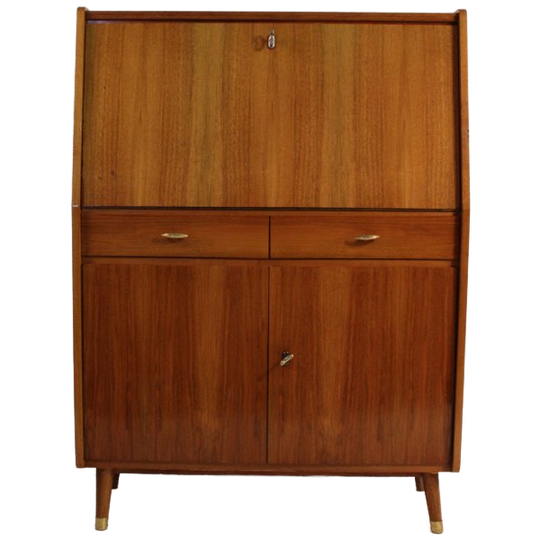 Mid-century Vintage Secretaire – Jaren ’60 – Teak – Bureau / Kast / Retro Meubel 1
