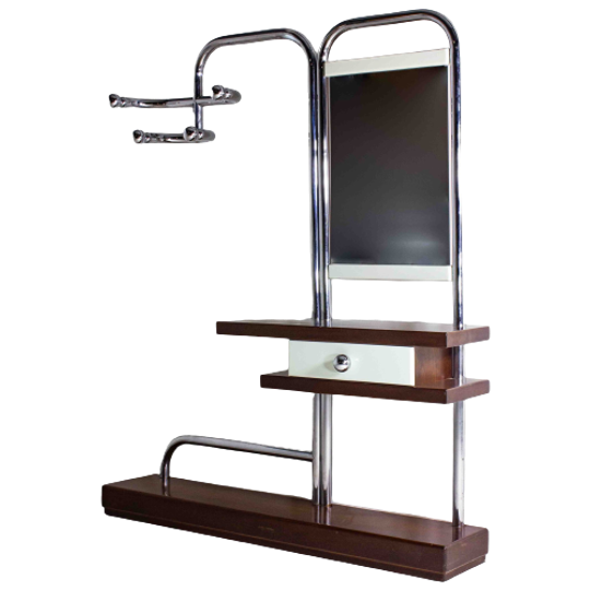 Modernistisch Mid-century Vintage Italiaans Kledingrek / Inkommeubel 1