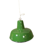 Vintage Emaille Industriële Hanglamp, Groen thumbnail 1