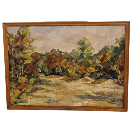 Olieverf Kathinka Van Der Heide, Parklandschap 1